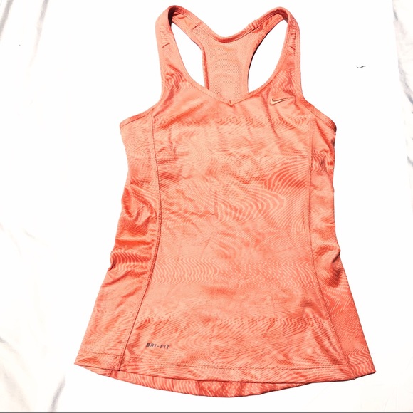 Nike Tops - Nike Racerback Tank Orange Workout XS